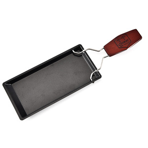 Plaque de cuisson pliable en acier inoxydable et bambou pour <span class=keywords><strong>fromage</strong></span> fondu avec pelle et brosse, outil manuel de <span class=keywords><strong>raclette</strong></span>, <span class=keywords><strong>appareil</strong></span> de cuisine durable - Product Image 2