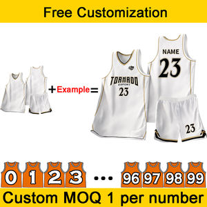 カスタムロゴパターン & 数字通気性バスケットボールジャージー高弾性速乾性大型バスケットボールユニフォームセット - Product Image 3