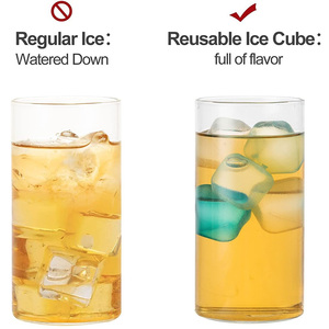 Hot Bán Bap-Miễn Phí Đầy Màu Sắc Tái Sử Dụng Có Thể Giặt Màu Xanh Trong Suốt Đông Lạnh Cá Nhựa <span class=keywords><strong>Ice</strong></span> Cubes - Product Image 3