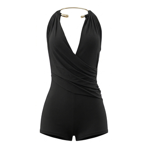 Viviblook J26RP124 Mono de Verano para Mujer, Nuevo, Sexy, sin Mangas, con Cuello Halter, Escote Bajo, Plisado, Espalda Descubierta, de una Pieza - Product Image 6