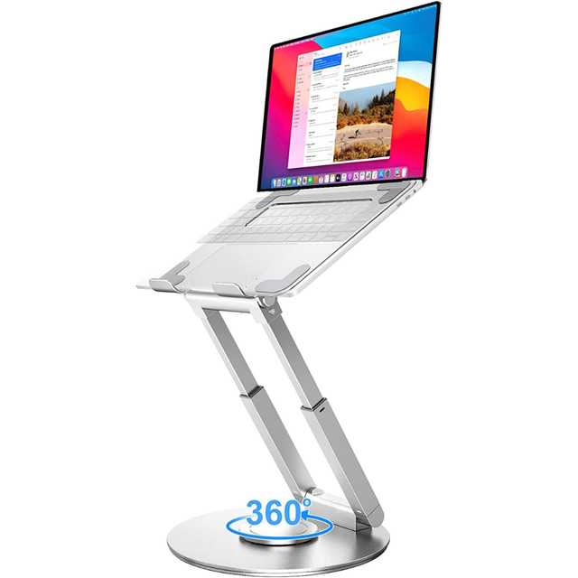 IDock Adjustable Ergonomic Laptop Stand 360 Swivel Base Sit-to-Stand Feature