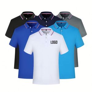 เสื้อโปโลผู้ชายขายส่ง แฟชั่นใหม่ ฤดูร้อน สไตล์ลำลอง พิมพ์ลาย โลโก้สั่งทำ ผ้าไหมผสมฝ้าย แห้งเร็ว เสื้อยืดเปล่าเรียบๆ เสื้อเชิ้ต - Product Image 1