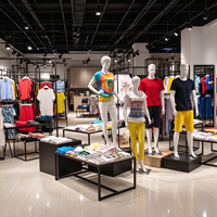 Présentoirs de Vêtements de Boutique en Métal Noir avec Paniers Grille et Barre de Suspension CE ETL Vente en Gros et au Détail