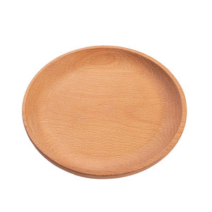 Plato de Madera de Haya Natural de 19 cm, Redondo, para Servir Postres y Desayunos, a Precios Excepcionales - Product Image 1