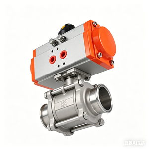 Venta de Liquidación COVNA B2B: Válvula de Bola Neumática de Acero Inoxidable DN25 1 pulgada AC220V con Conexión Tri-Clamp de Tres Piezas - Product Image 5