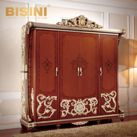 Set Furniture Ruang Makan Gaya Perancis, dengan Meja Makan Antik, Prasmanan, dan Kabinet Ukiran Kayu