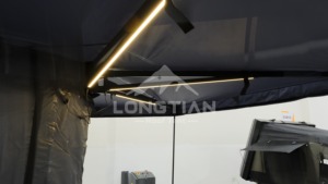 Auvent de voiture à 270 degrés, tissu Oxford 600D, PVC 1000G, bande LED, double tige, pieds réglables 2M/2.5M, OEM - Product Image 4