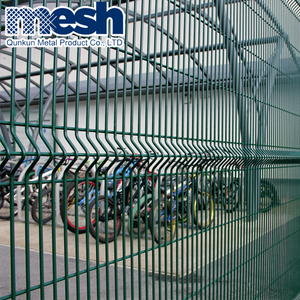 Durable <strong>Green</strong> Welded <strong>Wire</strong> Mesh Fence 3D Curvy <strong>Fencing</strong> System for School/ Background - Product Image 4