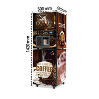 Distributeur automatique de café, distributeur automatique de chocolat chaud, distributeur automatique de boissons chaudes 80 grandes tasses