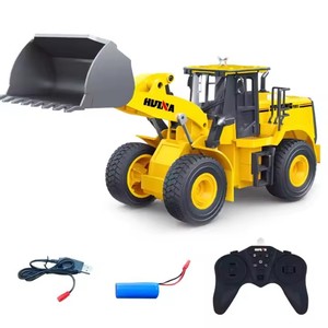 Modèle de camion de construction RC <span class=keywords><strong>Huina</strong></span> 1552 1/16 10 canaux, camion chargeur RC, véhicule d'ingénierie 4x4, <span class=keywords><strong>bulldozer</strong></span> RC en métal - Product Image 2
