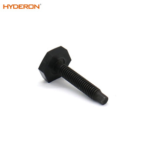 Vis à tête hexagonale noire Hyderon pour pieds de meubles en bois, pieds réglables moulés par injection - Product Image 2