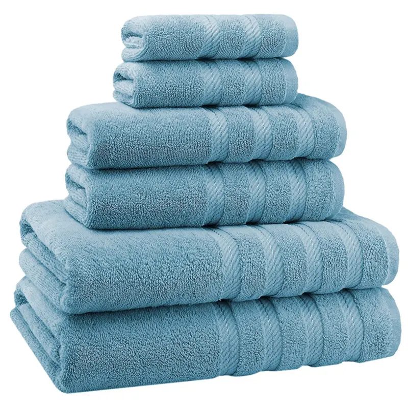 Juego de toallas de algodón de lujo altamente absorbentes de fábrica, toallas de baño para Baño