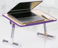 Table d'ordinateur portable pliable et portable, bureau de lit Superjare, plateau de service pour le petit-déjeuner, table de pique-nique miniature portable et ultra légère