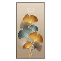 Horloge murale décorative moderne en forme de feuille de Ginkgo avec écran électronique et éclairage LED