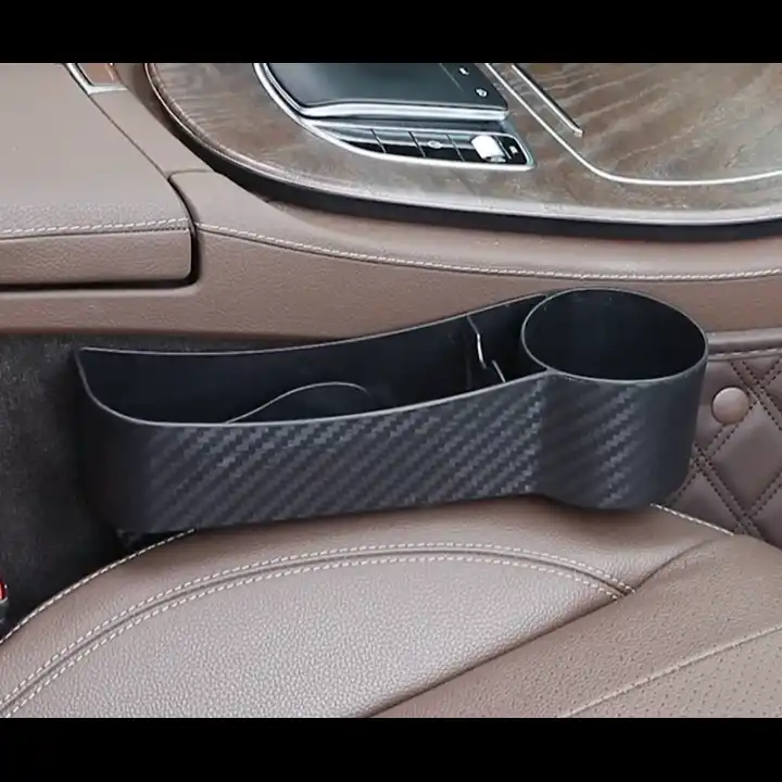 Seat Gap Filler Organizer Carbon Fiber Seat Crevice Storage Box Car  Accessories