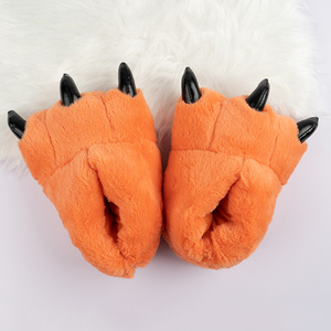 <span class=keywords><strong>Casa</strong></span> cálida <span class=keywords><strong>de</strong></span> bajo precio <span class=keywords><strong>de</strong></span> fabricante para zapatillas Diseño <span class=keywords><strong>de</strong></span> garra peluda naranja único para mujer Antideslizante <span class=keywords><strong>de</strong></span> invierno para zapatillas - Product Image 2