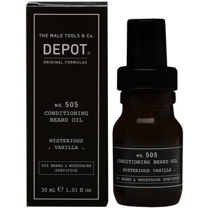 Deposito n. 505 Mysterio Beard Grooming Kit 30ml crema idratante olio liquido crema siero balsamo con olio di Jojoba per la crescita - Product Image 1