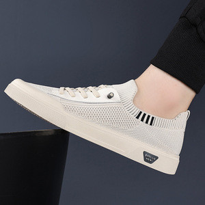 <b>Men</b> Summer Breathable Mesh Slip-On Sneakers Round Toe Casual Sport <b>Shoes</b> <b>Lightweight</b> EVA Sole Rubber Outsole Solid Color - Product Image 4