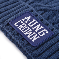 Bonnet en tricot jacquard unisexe avec pompon, logo brodé OEM, vente en gros