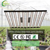 Lampe de plante de poulpe à spectre complet 1000W pour la maison haute puissance en aluminium divertissement sportif supplément de croissance de serre gradation
