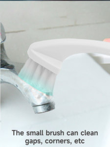 Realida Bodenbürste für den Täglichen Gebrauch, Kleidungsreinigungsbürste, Abnehmbare Doppelbürste für Küche und Schuhreinigung - Product Image 5