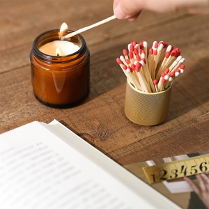 MAXERY Knurled Solid Brass <strong>Matches</strong> Holder With Striker Brushed Brass Matchbox Modern Decor <strong>Match</strong> Storage Holder - Product Image 6