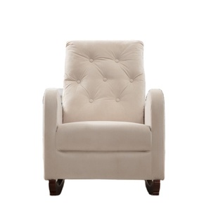 Fauteuil à bascule inclinable super confortable de style minimaliste, tissu en lin, couleur personnalisée pour la maison, le bureau, le salon, la chambre à coucher - Product Image 4