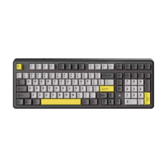 AJAZZ AK980 Silent Switch Three-mode Hot-Swappable 2.4Ghz/BT Wireless RGB Customizable Screen 8000mAh USB-C Gaming Keyboard