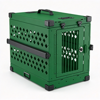 Cage pliable pour animaux de compagnie en aluminium de couleur personnalisée, robuste, portable, approuvée par les compagnies aériennes, style cage de voyage