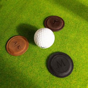 Marqueurs de balles de golf personnalisés, en cuir, gravure laser de haute qualité, plusieurs couleurs, cadeau idéal pour grand-père - Product Image 2