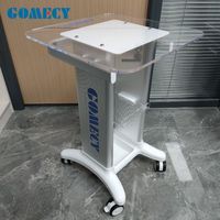 Machine de beauté utiliser chariot mobile chariot 4 roues roues roues rotatives fluides de grande taille avec freins pour appareils de beauté portables GMS