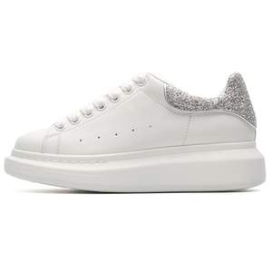 Baskets décontractées en cuir à lacets pour femmes, semelle épaisse, style mode, confortables pour la marche quotidienne, respirantes, souples, plateforme - Product Image 6