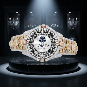 Reloj de Lujo Unisex con Diamantes de Moissanita y Cuarzo, Acero Inoxidable, Cristal de 20 mm, Suministro Directo de Fábrica, para Fiestas, Bodas, Uso Diario, Glamour - Product Image 1