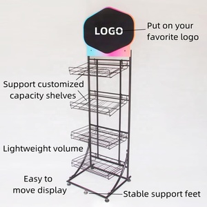 Tùy chỉnh cửa hàng tiện lợi bán lẻ bia mềm năng lượng uống nước giải khát chai Trà <span class=keywords><strong>cup</strong></span> kim loại dây giỏ Rack hiển thị đứng - Product Image 4