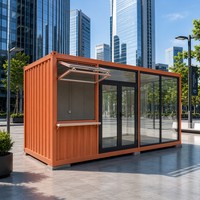 Bureau conteneur préfabriqué 20 pieds à assemblage rapide, prêt à l'emploi, espace de travail portable pour chantier, camp, poste de garde