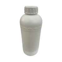 Botol Deterjen Kosong Silinder Matte 1000ml HDPE dengan Pegangan Samping Grosir Logo Kustom untuk Sabun Cair Tutup Ulir