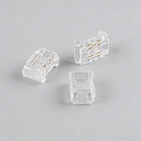 Connecteur de bande LED COB DIN sans soudure à 2 broches femelles, contact en cuivre, boîtier ABS, indice de protection IP20, 12V/24V, utilisation intérieure/extérieure