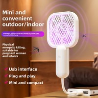 Lampe anti-moustiques portable domestique mini, lumière UV USB, exterminateur de moustiques avec batterie intégrée, attracteur/repousseur électrique 2-en-1