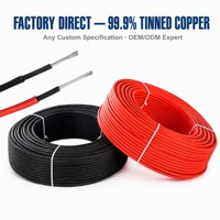 Cable Solar PV1-F de Longitud Personalizada, 4mm² 6mm² 10mm², Certificado TUV, Cable Fotovoltaico de CC para Conexión de Paneles Solares