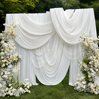 Voile de scène en tissu extensible à double plis en soie de lait pour mariage, décoration nuptiale, toile de fond d'hôtel, marque Jianan, vente en gros, livraison gratuite