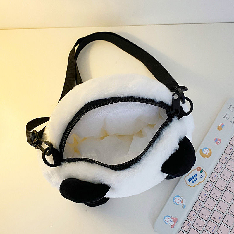 Wholesale Cheap Price Kids Birthday Gift Side Bag Cute Panda Plush Mini Hand Bags Girls Crossbody Bag for Party
