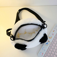 Vente en gros pas cher cadeau d'anniversaire pour enfants sac latéral mignon Panda en peluche mini sacs à main filles sac à bandoulière pour la fête