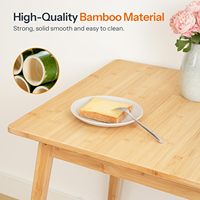 Table à manger en bambou naturel, table de petit-déjeuner simple pour la cuisine, petite table à dîner moderne pour la maison, salle à manger, cuisine, appartement