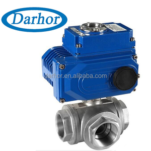 Thép không gỉ Brass BSP NPT 3 cách cơ giới kiểm soát dòng chảy bóng van thiết bị truyền động điện bóng Van 12V 24V 110V 220V - Product Image 2