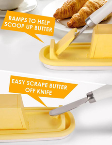 Wholesale Plastic Butter <b>Box</b> with Lid and Knife ABS Cheese Cutter Fresh-keeping <b>Storage</b> - Product Image 3