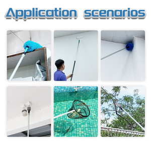 Vara telescópica a granel para redes <span class=keywords><strong>de</strong></span> pesca, barra extensible <span class=keywords><strong>de</strong></span> aluminio con abrazaderas <span class=keywords><strong>de</strong></span> bloqueo y compatibilidad universal con cabezales intercambiables - Product Image 5