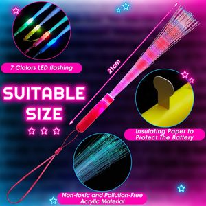 Wholesale of New Luminous <b>Fiber</b> <b>Optic</b> Rods Night Market Toys LED Luminous Rods Concert Cheers Colorful Flash Rods - Product Image 4