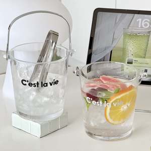 Seau à glace en forme de bateau en acrylique transparent avec éclairage LED - 8L, refroidisseur moderne pour bars et fêtes - Product Image 1