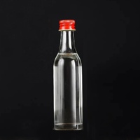 Bouteille à spiritueux en verre à col étroit, flacon à liqueur haut avec bouchon à vis en métal pour vodka, gin et boissons commerciales 375 ml