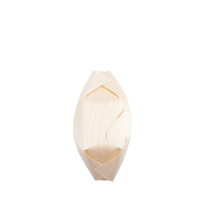 Piatto di Servizio in Legno a Forma di Barca 95x50 mm per Aperitivi, Piatti Salati e Antipasti Rapidi - Product Image 3